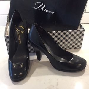 Dark gray Delman heels